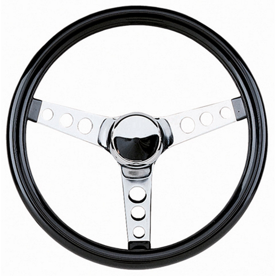 Horn Button Mustang Logo Aluminum Chrome Grant Classic Challenger Series Wheel